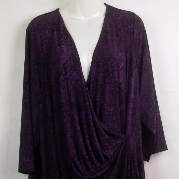 Lane Bryant Tops - Plus Floral Wrap Pull On Top